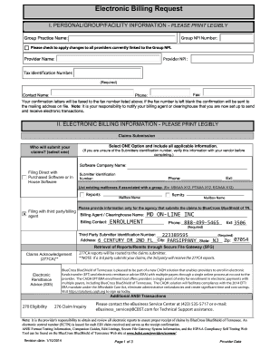 Tennessee BCBS EDI Contract Instructions