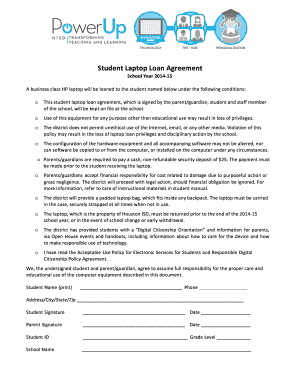 Student Laptop Loan Agreement
