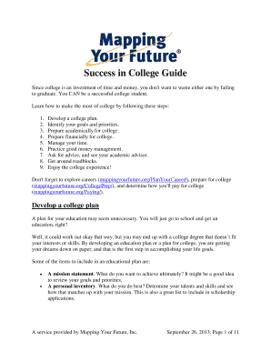 Fillable Online Success in College Guide Fax Email Print - pdfFiller