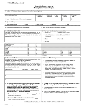 Request for Tenancy Approval
