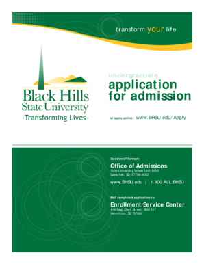 Undergraduate Admission Application