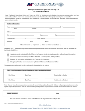 FERPA Release Form
