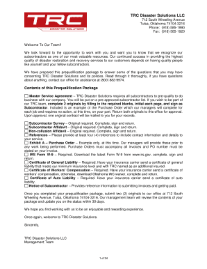 Agreement Between Contractor and Subcontractor. TRC Construction Sub-Contract