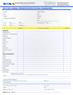 sports physical form nextcare
Fillable Online husd AIA Physical Exam Form 7.7B - husd Fax ... sports physical form nextcare
Fillable Online husd AIA Physical Exam Form 7.7B - husd Fax ...