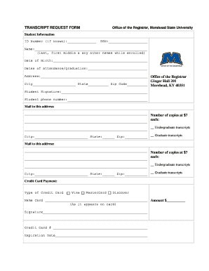 Transcript Request Form