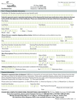 US Prescription Enrollment Form