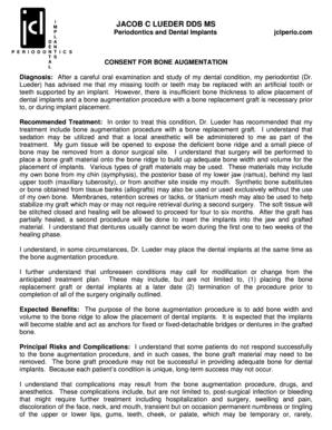 Consent for Bone Augmentation