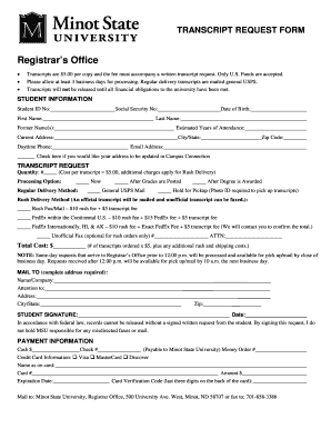 Transcript Request Form