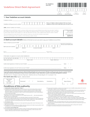 Vodafone Direct Debit Agreement