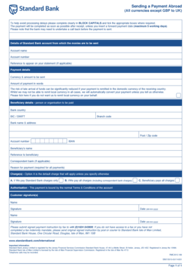 International Payment Instruction Form