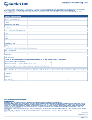 Address Confirmation by Visit Form