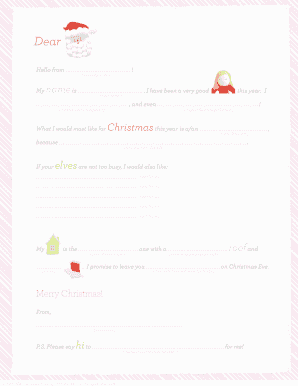Christmas Wish List Letter
