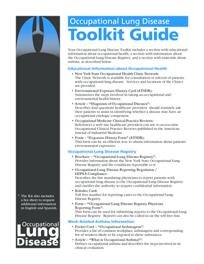 New York Occupational Lung Disease Toolkit Guide