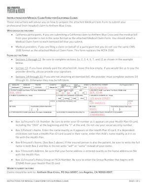 Claim Form - Medical for California participants - dgaplans