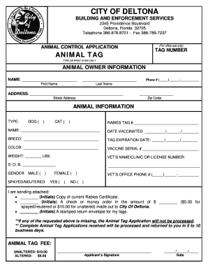 Deltona Animal Control Application