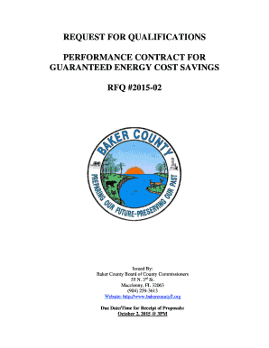 Band performance contract - RFQ 2015-02 - PERFORMANCE CONTRACT FOR GUARANTEED ENERGY COST SAVINGS - mail3 bakercountyfl