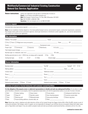 Natural Gas Service Application