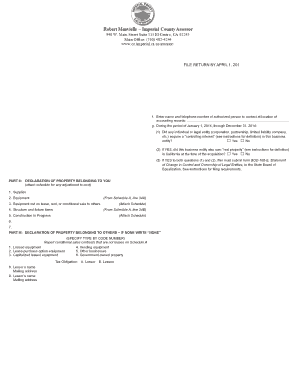 California Business Property Statement