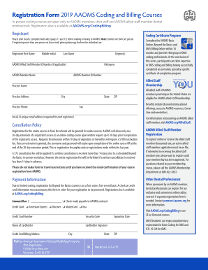 OMS Billing Course Registration Form