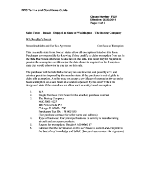 Washington Reseller's Permit