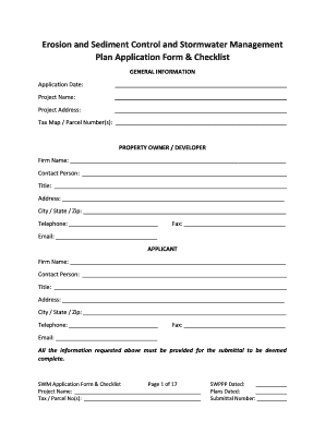 Virginia Erosion and Sediment Control Application Form