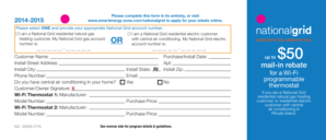 National Grid Wi-Fi Thermostat Rebate Form