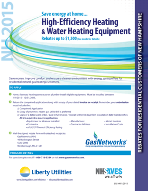 New Hampshire High-Efficiency Heating Rebate Application
