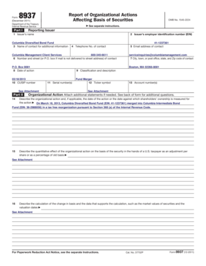 Form 8937 Report
