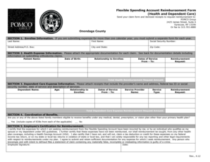 Flexible Spending Account Reimbursement Form