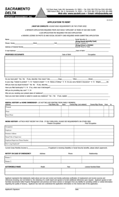 California Rental Application