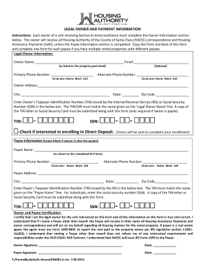 Section 8 Owner Certification Form