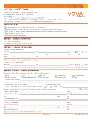 Critical Illness Claim Form