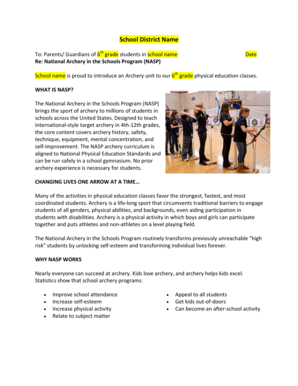 Parental Consent for NASP Program Participation