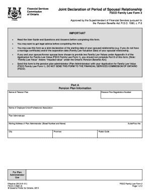 Ontario Spousal Relationship Declaration Form