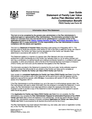 Ontario Statement of Family Law Value