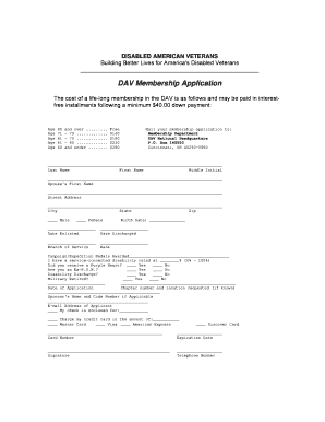 DAV Membership Application