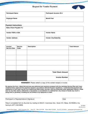 acumen fiscal agent address