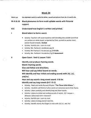 Phonics and Reading Lesson Plan