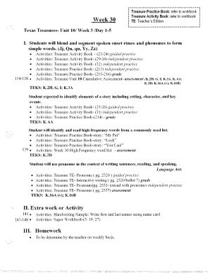 Kindergarten Unit 10 Assessment