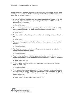 Hand Hygiene Competency Test