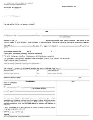California Lien Form