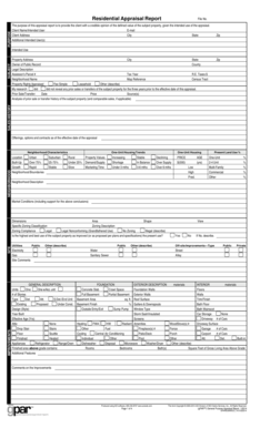 Residential Appraisal Report Template