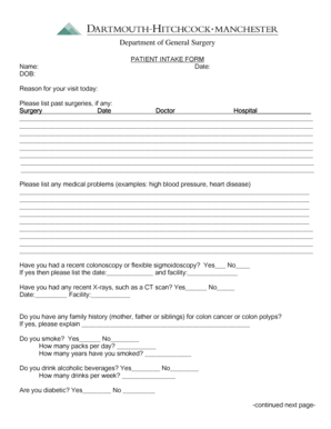 Patient Intake Form