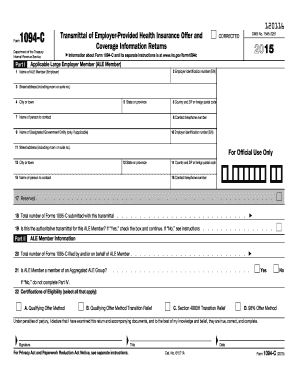Form 1094-C Transmittal