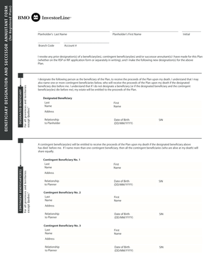 Beneficiary Designation and Successor Annuitant Form