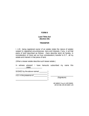 Land Transfer Form