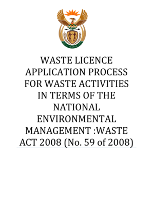 Waste Licence Application Form