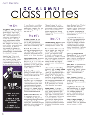 Alumni Class Notes Form