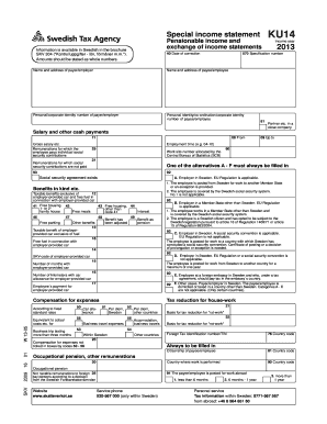 SKV 2309 W utgva 16 Special income statement KU - Skatteverket