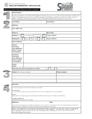 Miss Septemberfest Application